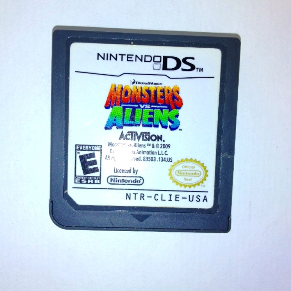 Monsters Vs Aliens Nintendo DS Game Cartridge By DreamWorks